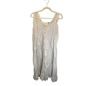 VINTAGE X Silvercord Lace Floral Ruffle Cottage Nightgown Large